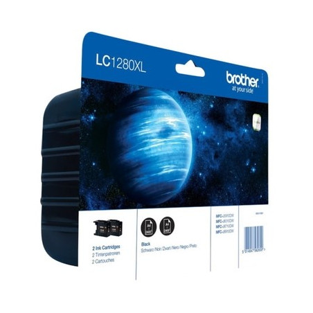 1280 - Pack x 2 Cart. Encre Marque Brother LC1280XLBKBP2 - noir