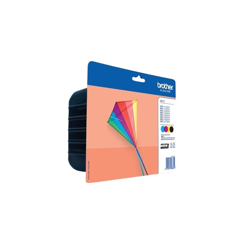 223 - Pack x 4 Cart. Encre Marque Brother LC223VALBP - Noir Cyan Magenta Jaune