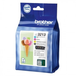 3213 - Pack x 4 Cart. Encre Marque Brother LC3213VALDR - Noir Cyan Magenta Jaune