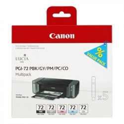 72 - Pack x 5 Cart. Encre Marque Canon 6403B007 - Noir Cyan Magenta Jaune Light