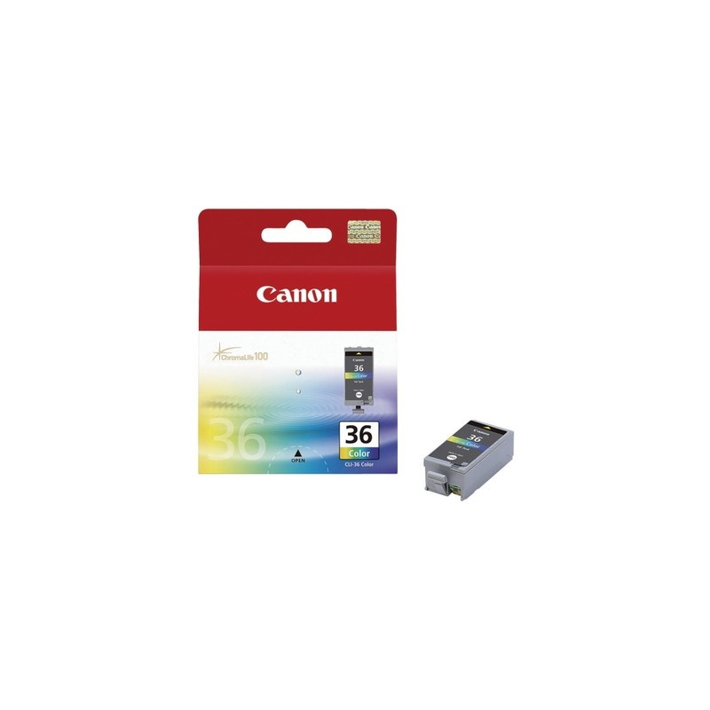 36 - Cart. Encre Marque Canon CLI36, 1511B001 - Tricolor