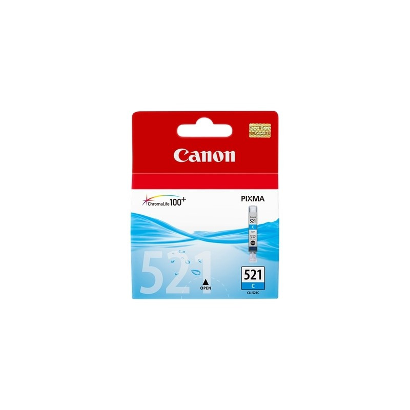 521 - Cart. Encre Marque Canon CLI-521C, 2934B001 - Cyan