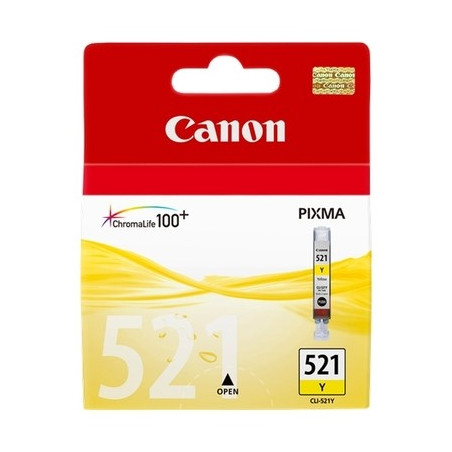 521 - Cart. Encre Marque Canon CLI-521Y, 2936B001 - Jaune