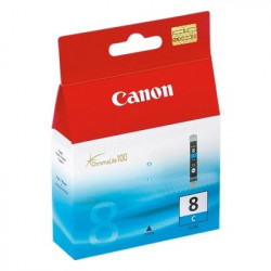 8 - Cart. Encre Marque Canon CLI8C, 0621B001 - Cyan