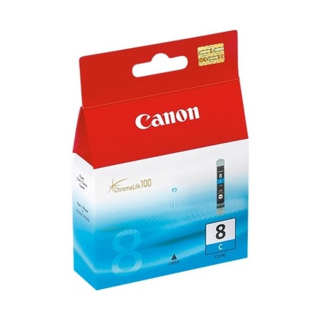 8 - Cart. Encre Marque Canon CLI8C, 0621B001 - Cyan