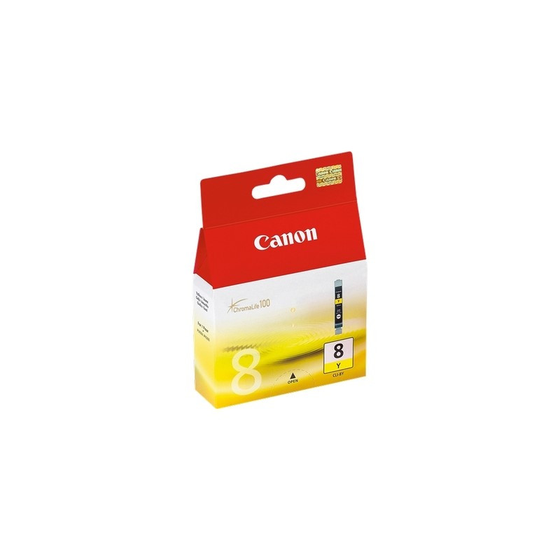 8 - Cart. Encre Marque Canon CLI8Y, 0623B001 - Jaune