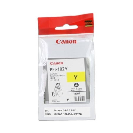 PFI-102Y - Cart. Encre Marque Canon 0898B001 - Jaune