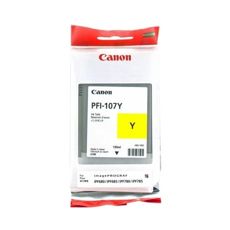 PFI-107Y - Cart. Encre Marque Canon 6708B001 - Jaune