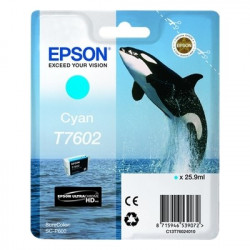 7602 - Cart. Encre Marque Epson C13T76024010 / T7602 - Cyan