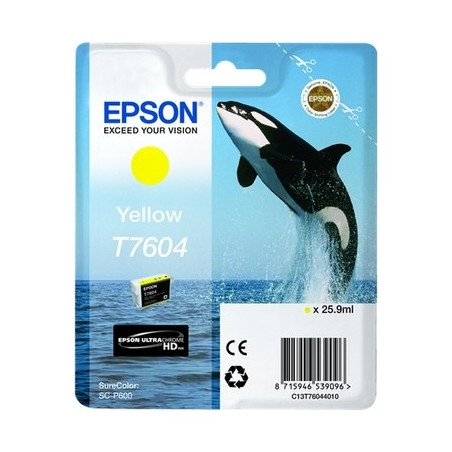 7604 - Cart. Encre Marque Epson C13T76044010 / T7604 - Jaune