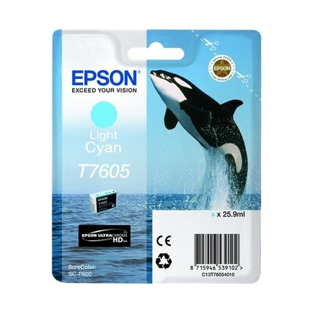 7605 - Cart. Encre Marque Epson C13T76054010 / T7605 - Light cyan