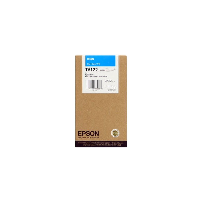 T6122 - Cart. Encre Marque Epson C13T612200 - Cyan