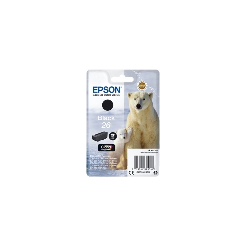 26 - Cart. Encre Marque Epson T260140 - noir