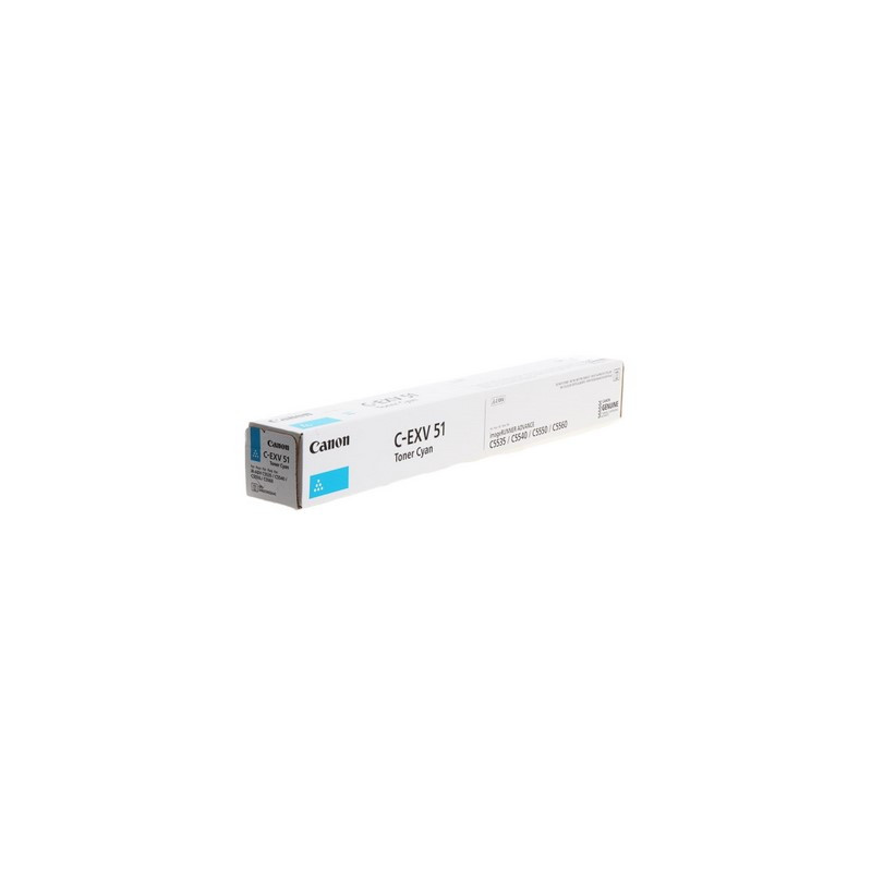 C-EXV51 - Toner Marque Canon CEXV51, 0482C002 - Cyan
