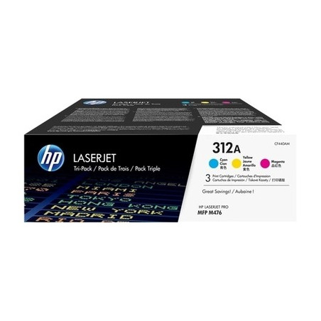 312A - Pack 3 Toner Marque Hp CF440AM, 312A - Cyan Magenta Jaune