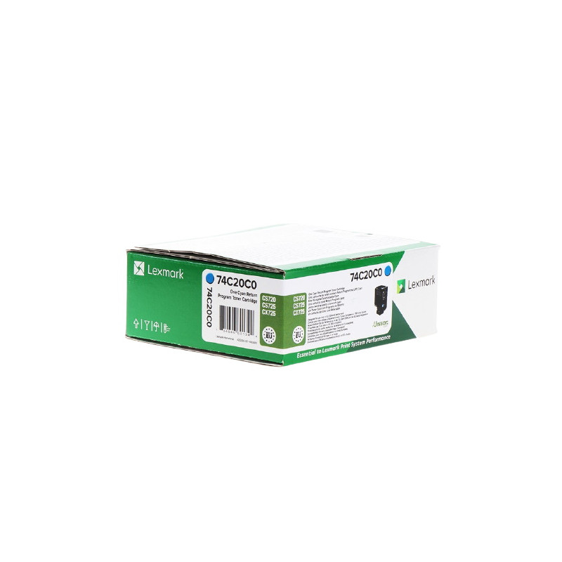 742 - Toner Marque Lexmark 74C20C0 - Cyan