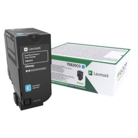 752 - Toner Marque Lexmark 75B20C0 - Cyan