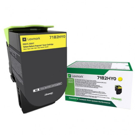 71B2HY0 - Toner Marque Lexmark 71B2HY0 - Jaune