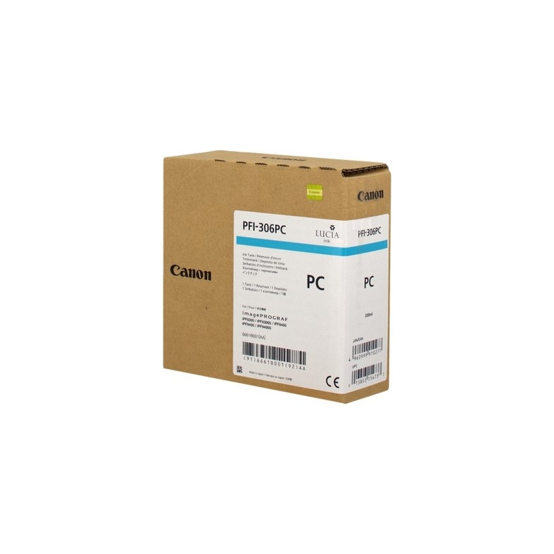 PFI-306PC - Cart. Encre Marque Canon 6661B001 - Light cyan