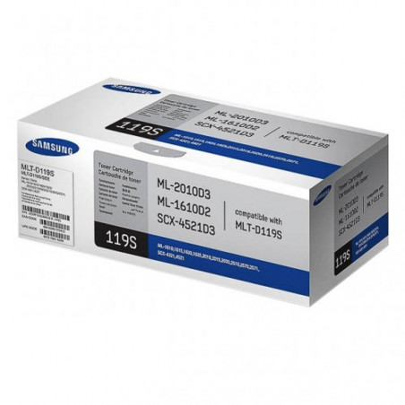 119S - Toner Marque Samsung ML-2010D3ELS, MLT-D119SELS, ML-1610D2ELS, J9341, 59310109, J9833, 59310094, 106R01159 - Noir