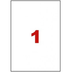 TE1393 - 100 étiquettes sur 100 feuilles A4 (soit une étiquette par feuille) blanche pour imprimante laser