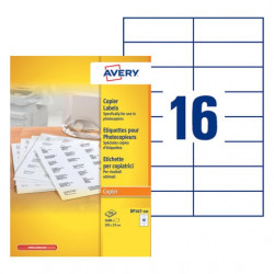 AVERY Boîte de 1600 étiquettes copieur coins carrés 105X37 blanc DP167-100