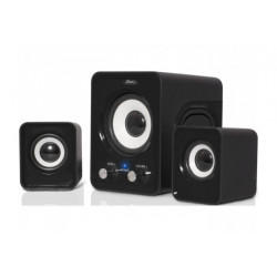 Mini Enceintes Stéréo 2.1 6W Jack 3.5 mm noir ref : 057703