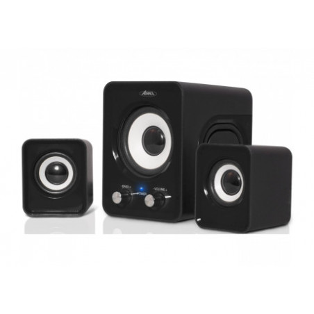 Mini Enceintes Stéréo 2.1 6W Jack 3.5 mm noir ref : 057703