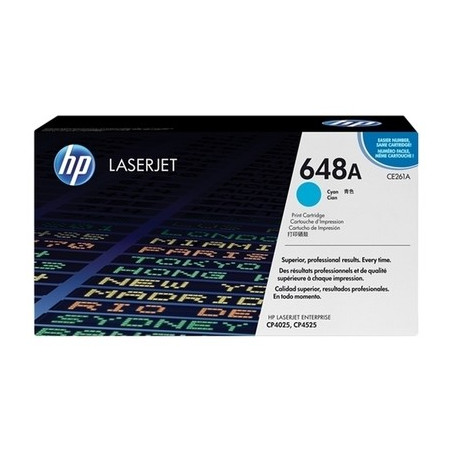 648A - Toner Marque Hp CE261A, 648A - Cyan